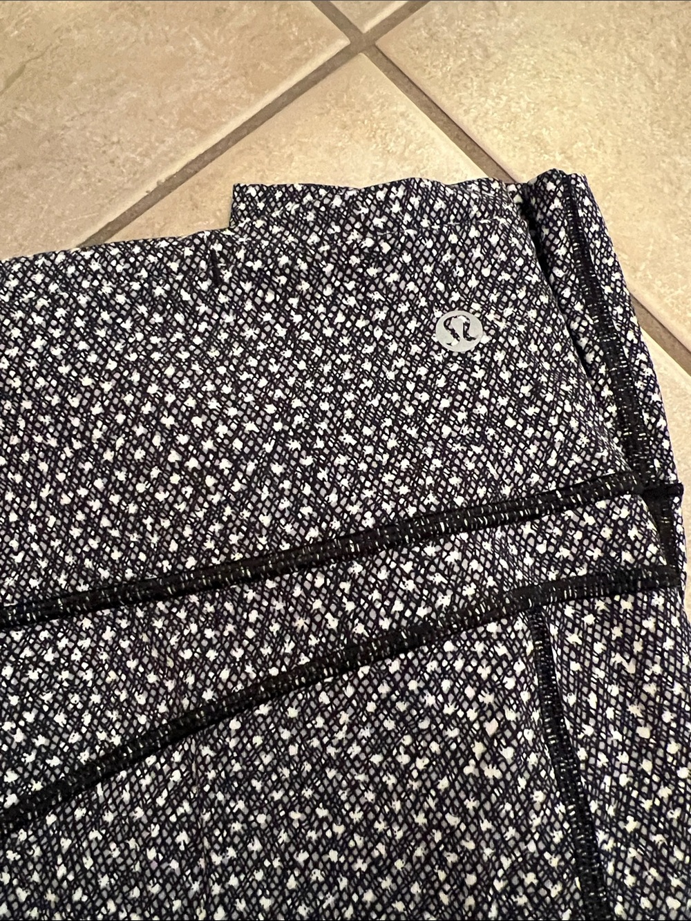 lululemon athletica Black & White Patterned Leggings